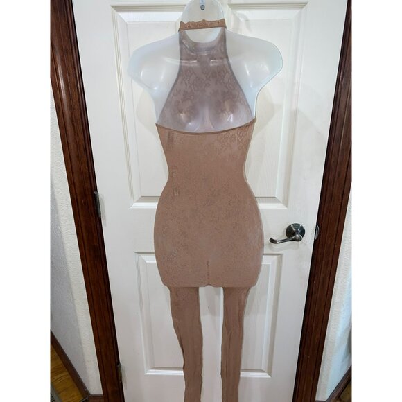 NWT SKIMS KNIT LACE CATSUIT Size XL Nude Color - Picture 7 of 7